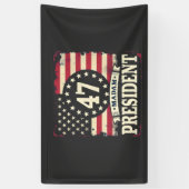 President Amerikaanse vlag 47 Harris Walz Spandoek (Verticaal)