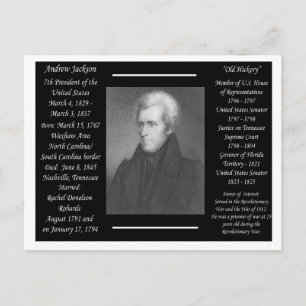 President Andrew Jackson Briefkaart