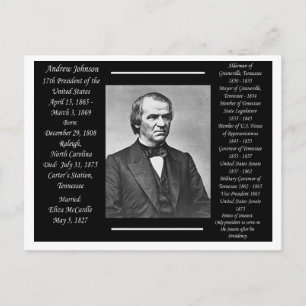 President Andrew Johnson Briefkaart