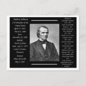 President Andrew Johnson Briefkaart (Voorkant)