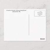 President Andrew Johnson's Home - Greeneville, TN Briefkaart (Achterkant)