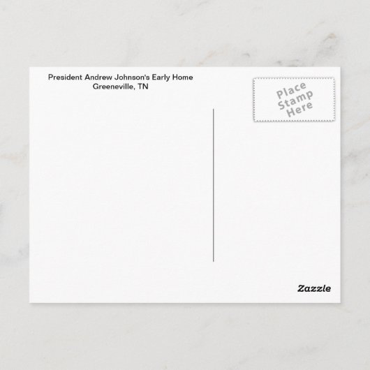 President Andrew Johnson's Home - Greeneville, TN Briefkaart (Achterkant)