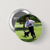 President Barack & Bo Obama Ronde Button 5,7 Cm (Voorkant /achterkant)