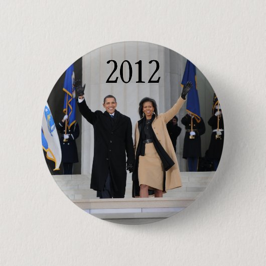 President Barack & Michele Obama Ronde Button 5,7 Cm (Voorkant)