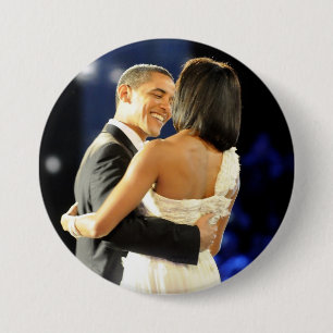 President Barack & Michele Obama Ronde Button 7,6 Cm