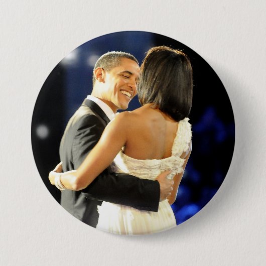 President Barack & Michele Obama Ronde Button 7,6 Cm (Voorkant)
