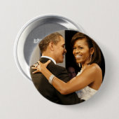President Barack & Michele Obama Ronde Button 7,6 Cm (Voorkant /achterkant)