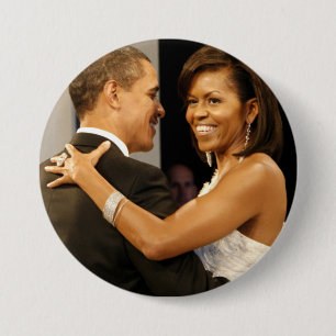 President Barack & Michele Obama Ronde Button 7,6 Cm