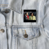 President Barack Obama 2009 Inauguration Vierkante Button 5,1 Cm (In situ)