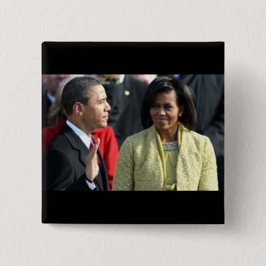 President Barack Obama 2009 Inauguration Vierkante Button 5,1 Cm (Voorkant)