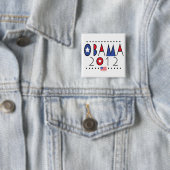 President Barack Obama 2012 Gear Vierkante Button 5,1 Cm (In situ)