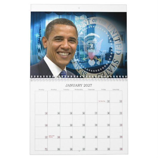 President Barack Obama 2013 Agenda Kalender (Jan 2027)