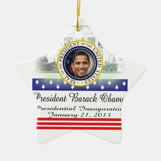 President Barack Obama 2013 Inauguration Keramisch Ornament (Voorkant)