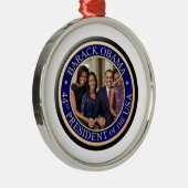 President Barack Obama 2013 Inauguration Metalen Ornament (Rechts)