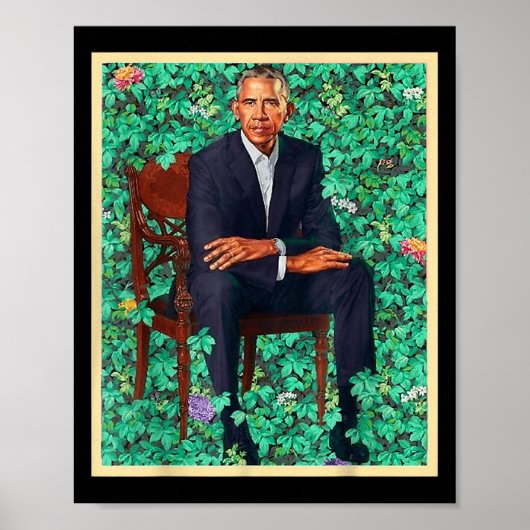 President Barack Obama 2028 Portrait Patriotic Dem Poster (Voorkant)
