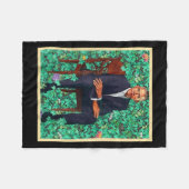 President Barack Obama 2028 Portret Patriottische  Fleece Deken (Voorkant (Horizontaal))
