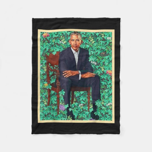 President Barack Obama 2028 Portret Patriottische  Fleece Deken (Voorkant)