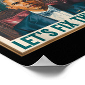 President Barack Obama 2028 Rtrait Patriotic Democ Poster (Hoek)