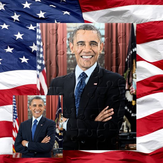 President Barack Obama 2e termijnportret 11 x 14 Legpuzzel