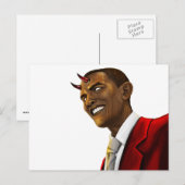 President Barack Obama als duivelse halloween Briefkaart (Voorkant / Achterkant)
