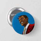 President Barack Obama als duivelse halloween Ronde Button 5,7 Cm (Voorkant /achterkant)
