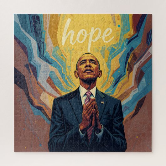 President Barack Obama and the Message of Hope Met Legpuzzel (Verticaal)