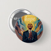 President Barack Obama and the Message of Hope  Ronde Button 5,7 Cm (Voorkant /achterkant)
