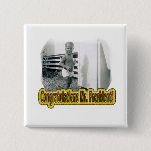 PRESIDENT BARACK OBAMA BABY BUTTON (Voorkant)