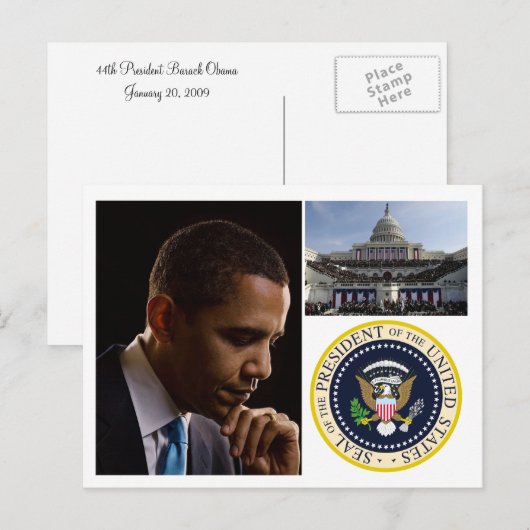 President Barack Obama Briefkaart (Voorkant / Achterkant)