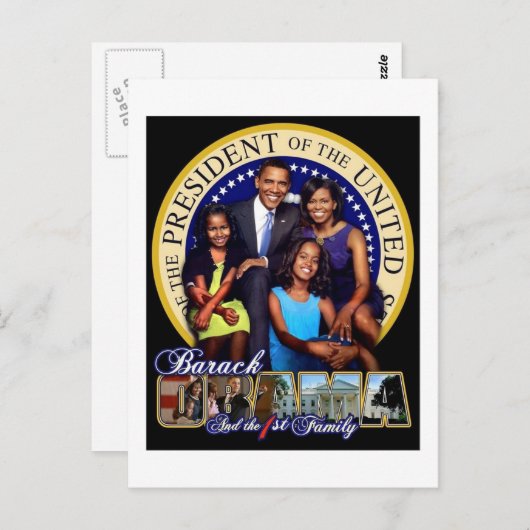 President Barack Obama Briefkaart (Voorkant / Achterkant)