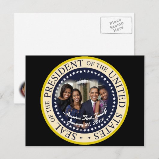 President Barack Obama Briefkaart (Voorkant / Achterkant)