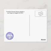 President Barack Obama Briefkaart (Achterkant)