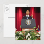 President Barack Obama Briefkaart (Voorkant / Achterkant)