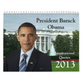 President Barack Obama citeert agenda 2013 Kalender (Hoes)
