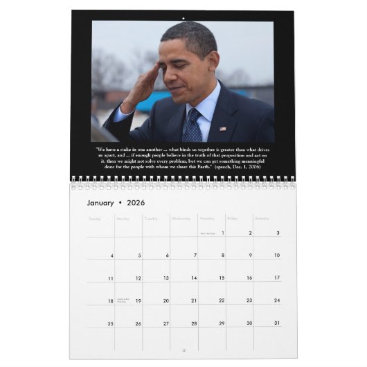 President Barack Obama citeert agenda 2013 Kalender (Jan 2026)