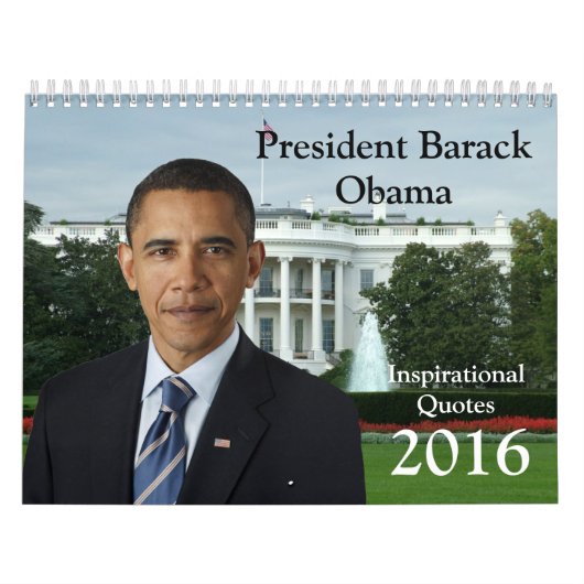 President Barack Obama citeert de agenda van 2016 Kalender (Hoes)