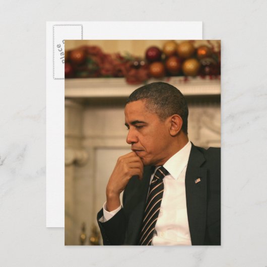 President Barack Obama denkt dat hij ontmoet Briefkaart (Voorkant / Achterkant)