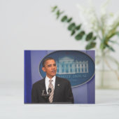 President Barack Obama doet een aankondiging (Staand voorkant)