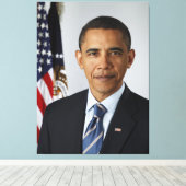 President Barack Obama eerste termijn officieel po Canvas Afdruk (Insitu (Houten vloer))