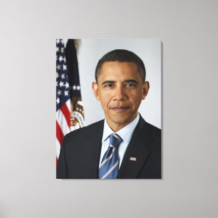 President Barack Obama Eerste termijn Officiële Po Canvas Afdruk
