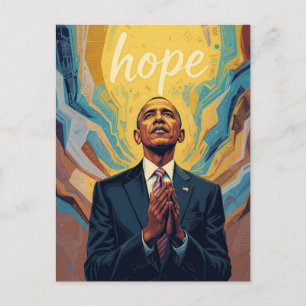 President Barack Obama en de Boodschap van Hoop On Briefkaart