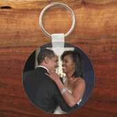 President Barack Obama en de eerste L... - Geperso Sleutelhanger (Voorkant)