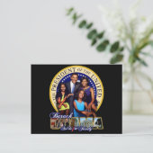 PRESIDENT BARACK OBAMA EN FAMILIE BRIEFKAART (Staand voorkant)