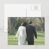 President Barack Obama en First Lady Michelle Briefkaart (Voorkant / Achterkant)