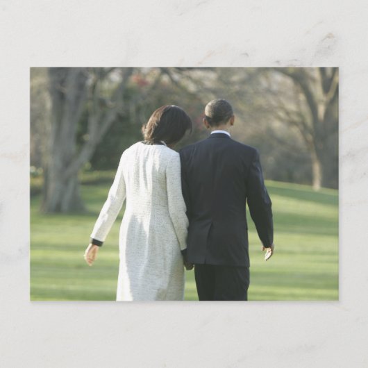 President Barack Obama en First Lady Michelle Briefkaart (Voorkant)