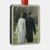 President Barack Obama en First Lady Michelle Metalen Ornament (Rechts)