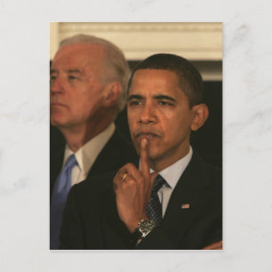 President Barack Obama en Vice President Briefkaart