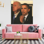 President Barack Obama en Vice President Canvas Afdruk (Insitu (Woonkamer))