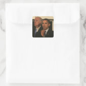 President Barack Obama en Vice President Vierkante Sticker (Tas)