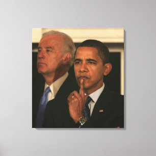 President Barack Obama en vicepresident Canvas Afdruk